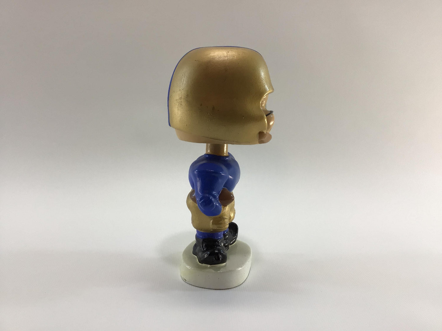 Nodder Bobblehead Vintage Ceramic Sports Collectible Blue Gold Uniform