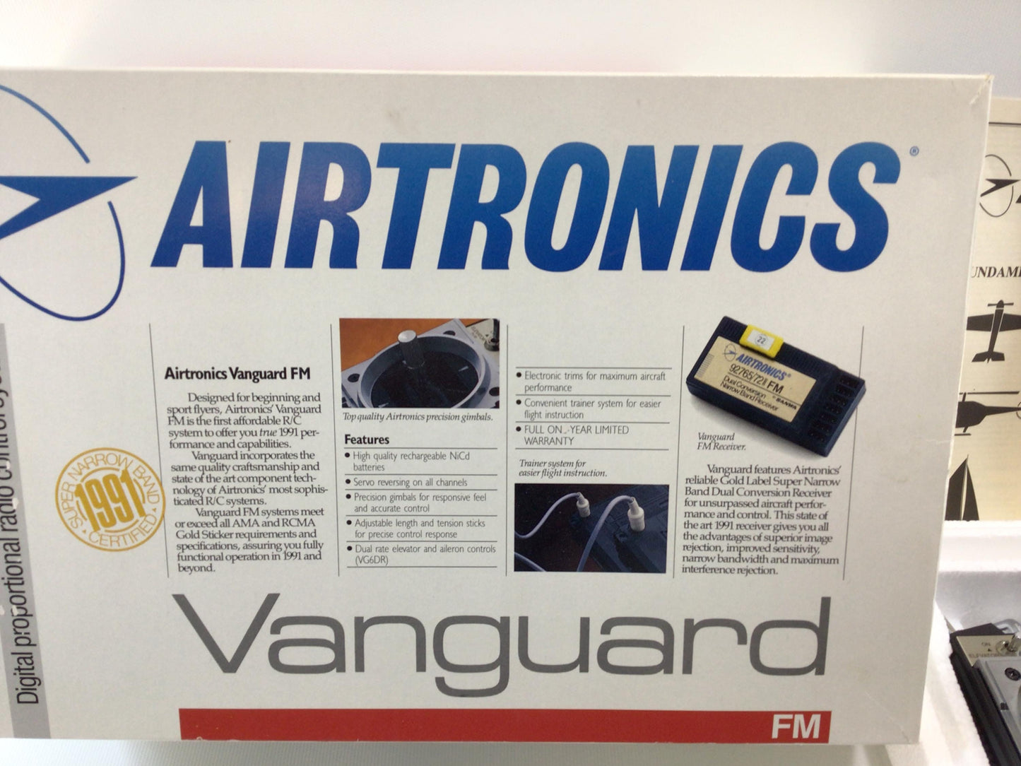 RC Controller Airtronics Vanguard FM VG6DR Vintage Radio Control Aviation Electronics for 72 MHz Aircraft