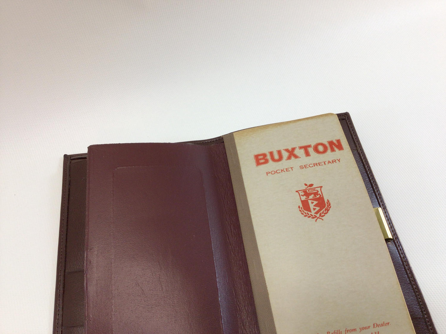 Buxton Pocket Secretary Vintage Quality Made Leather Wallet Checkbook Organizer