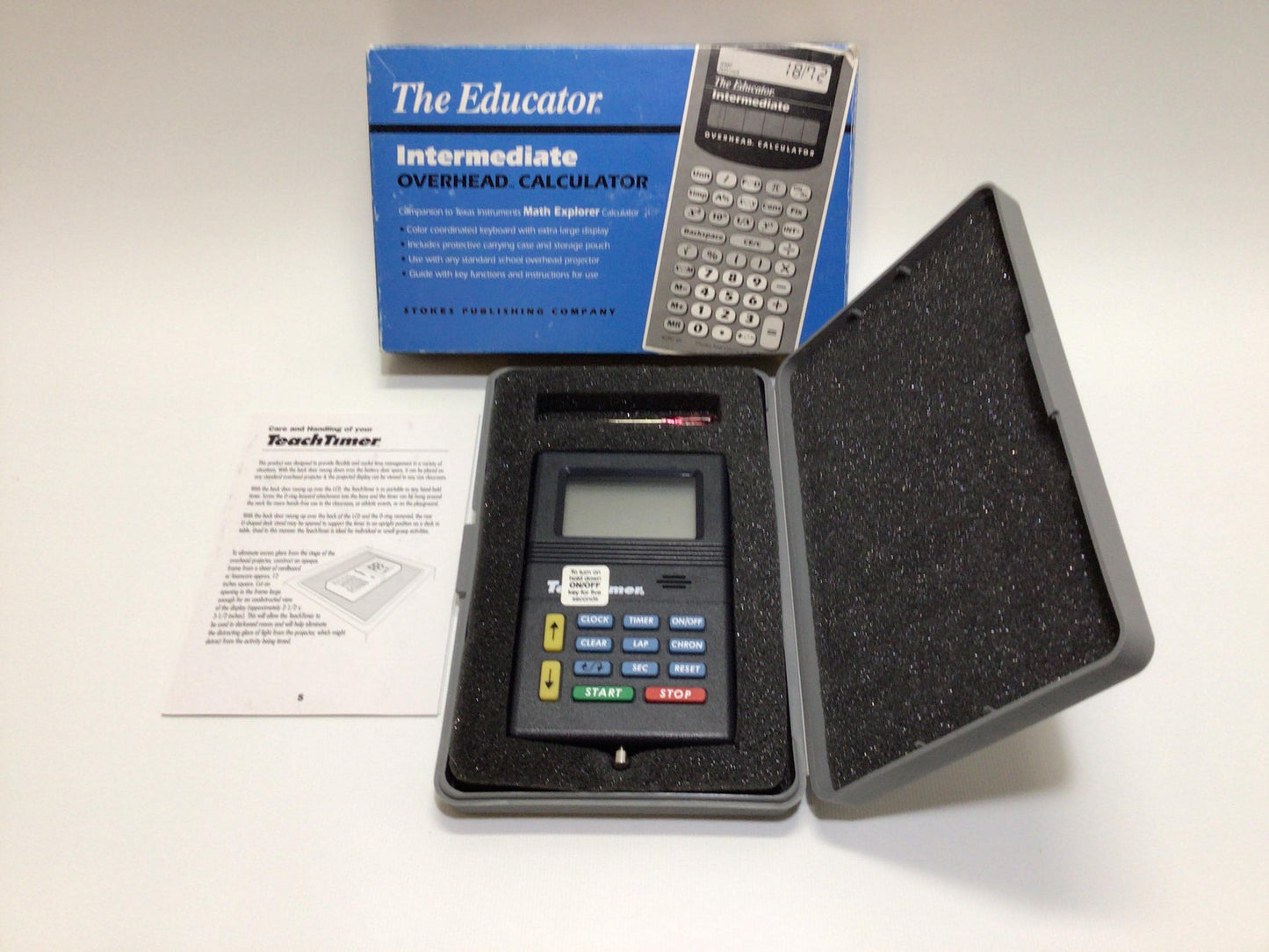 Teachers Aid Overhead Calculator The Educator Vintage Handheld Electronic Device