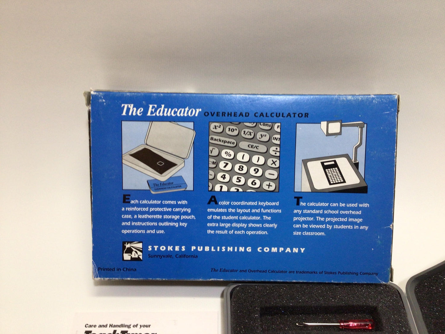 Teachers Aid Overhead Calculator The Educator Vintage Handheld Electronic Device