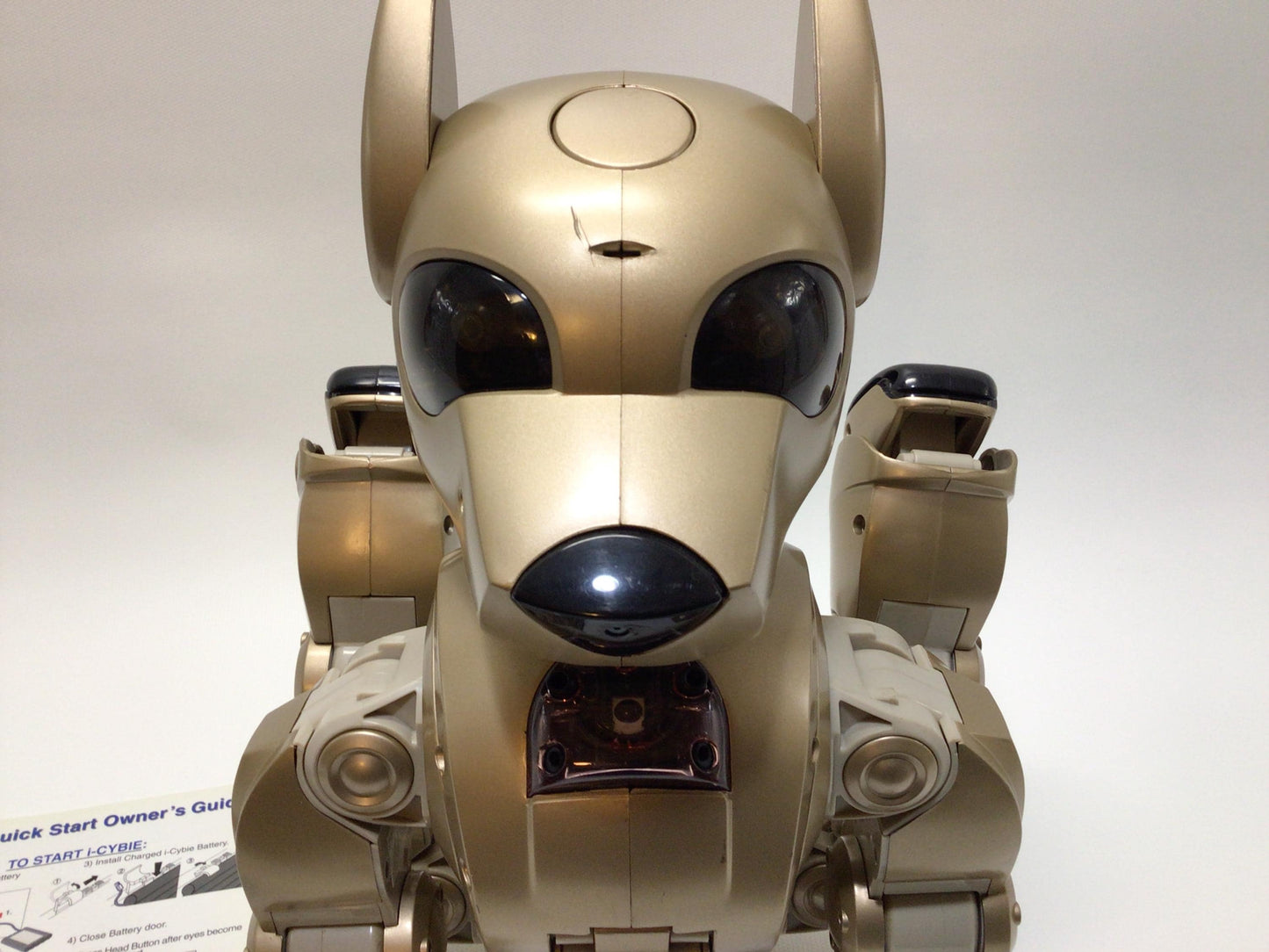 Tiger Electronics i Cybie Gold Robotic Dog Vintage Battery Operated Toy - Untested No Charger