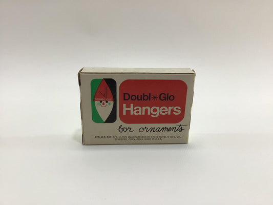 Christmas Tree Ornament Hangers Box Doubl*Glo 50 Count - Empty Box Only Vintage Holiday Graphic Illustrations Ephemera