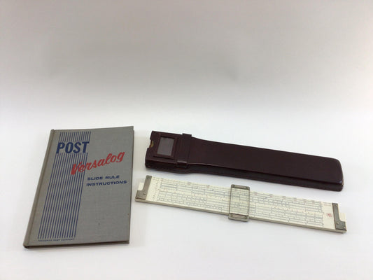 Slide Rule Post Sun Hemmi 1460 Made in Japan Vintage Engineer Gadget Tool Calculator with Post Versalog Instruction Book