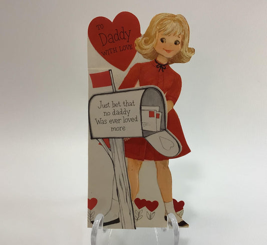 Hallmark To Daddy Valentines Day Card Vintage Holiday Ephemera