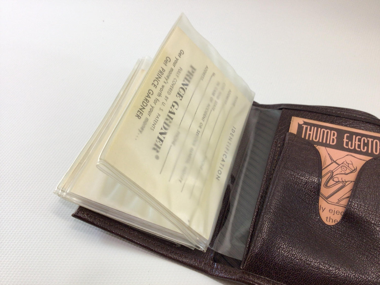 Leather Tri-fold Billfold Wallet Vintage Prince Gardner in Box