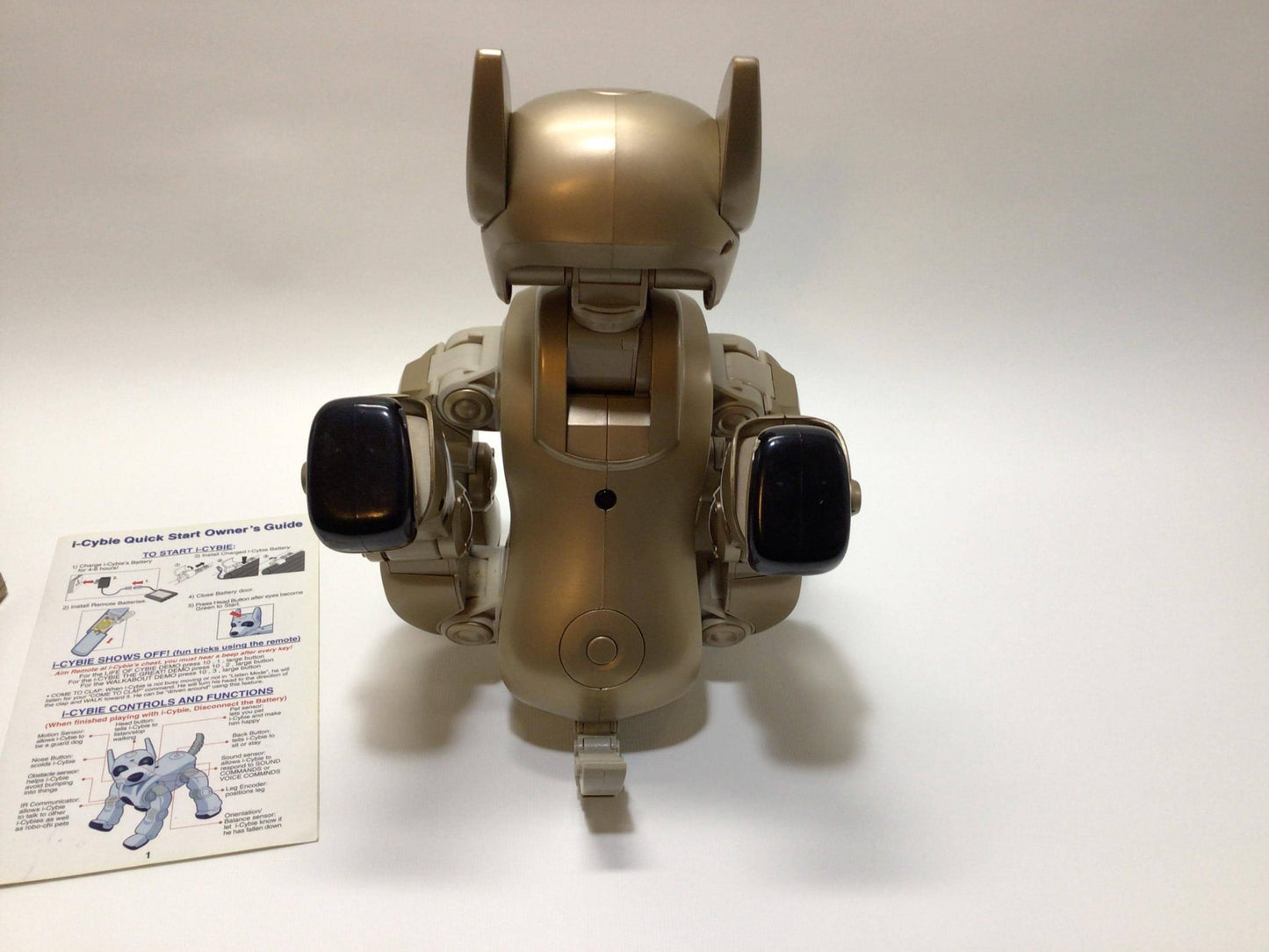 Tiger Electronics i Cybie Gold Robotic Dog Vintage Battery Operated Toy - Untested No Charger