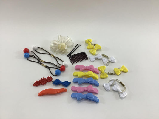 Girls Plastic Hair Barrettes Lot Vintage 1960's Children's Fashion Collectibles