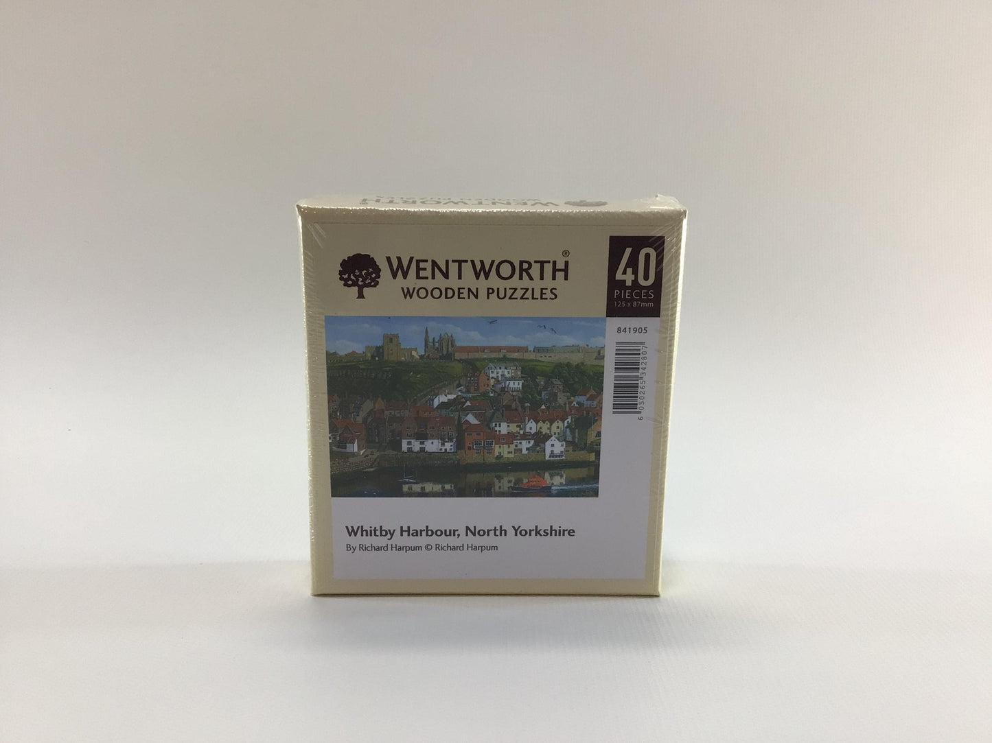 Wentworth 40 Piece Mini Wooden Jigsaw Puzzle Whitby Harbour Yorkshire Vintage Made in Great Britain