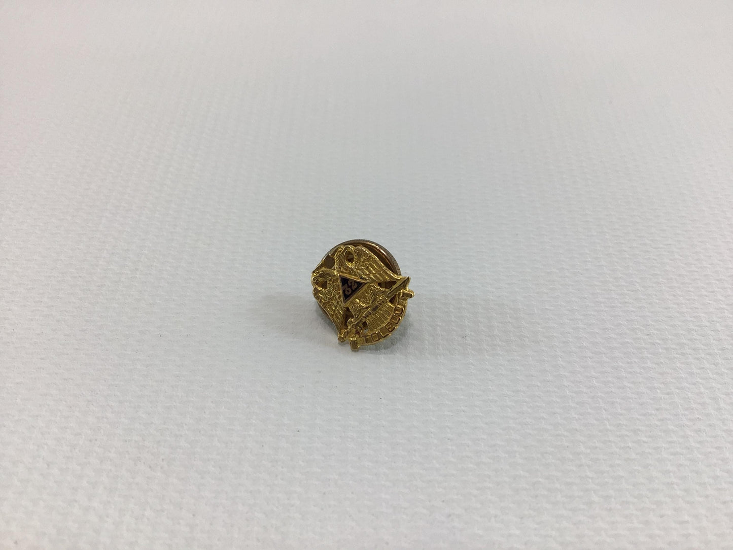 Masonic 32nd Degree Lapel Pin Toledo Double Headed Eagle Screw Back Vintage Quality Made Fashion Accessory