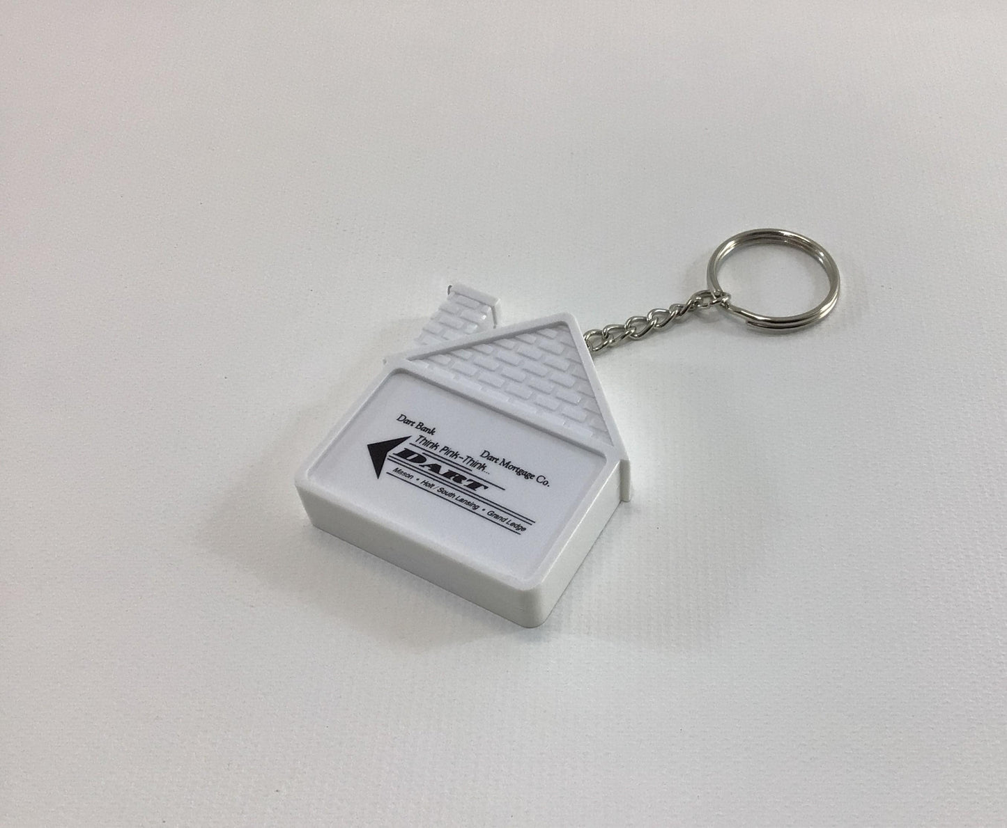 House Keychain Tape Measure Vintage Novelty Advertising Giveaway Dart Mortgage Company