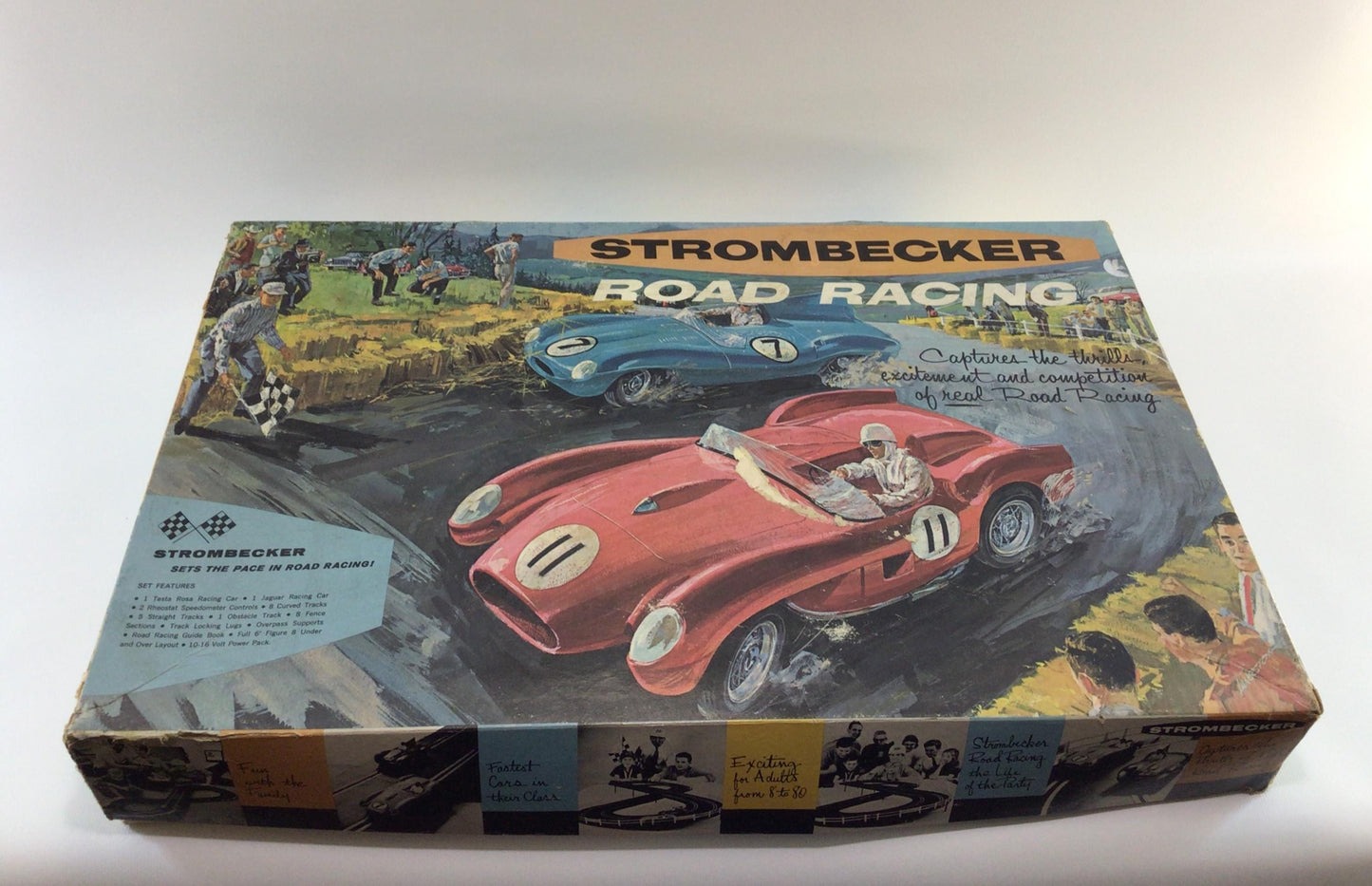 Strombecker HO Scale Road Racing Vintage Slot Car Set Track Parts Pieces Lot - No Cars