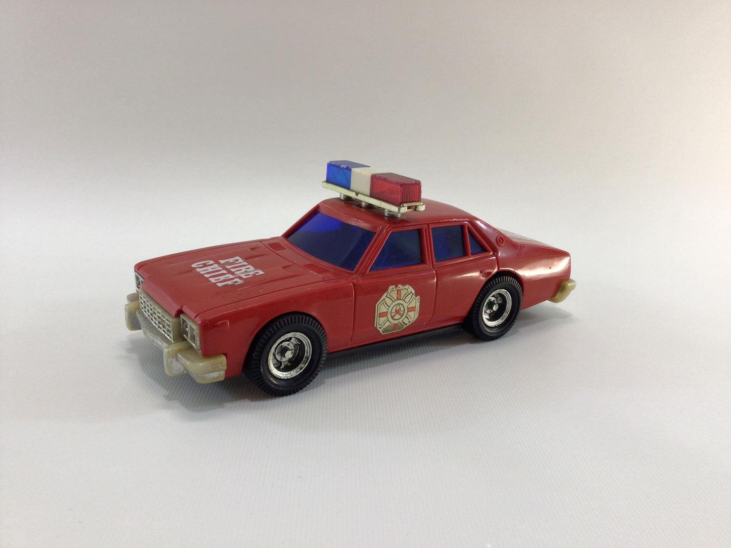 ARCO Fire Chief Car Vintage Hard Plastic Friction Toy Made in Hong Kong