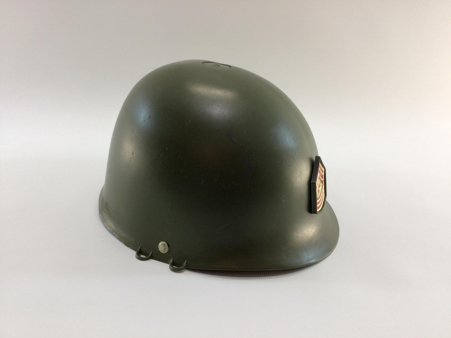 US Army Sergeants Helmet Vintage Hard Plastic Military Outfit Toy Accessory