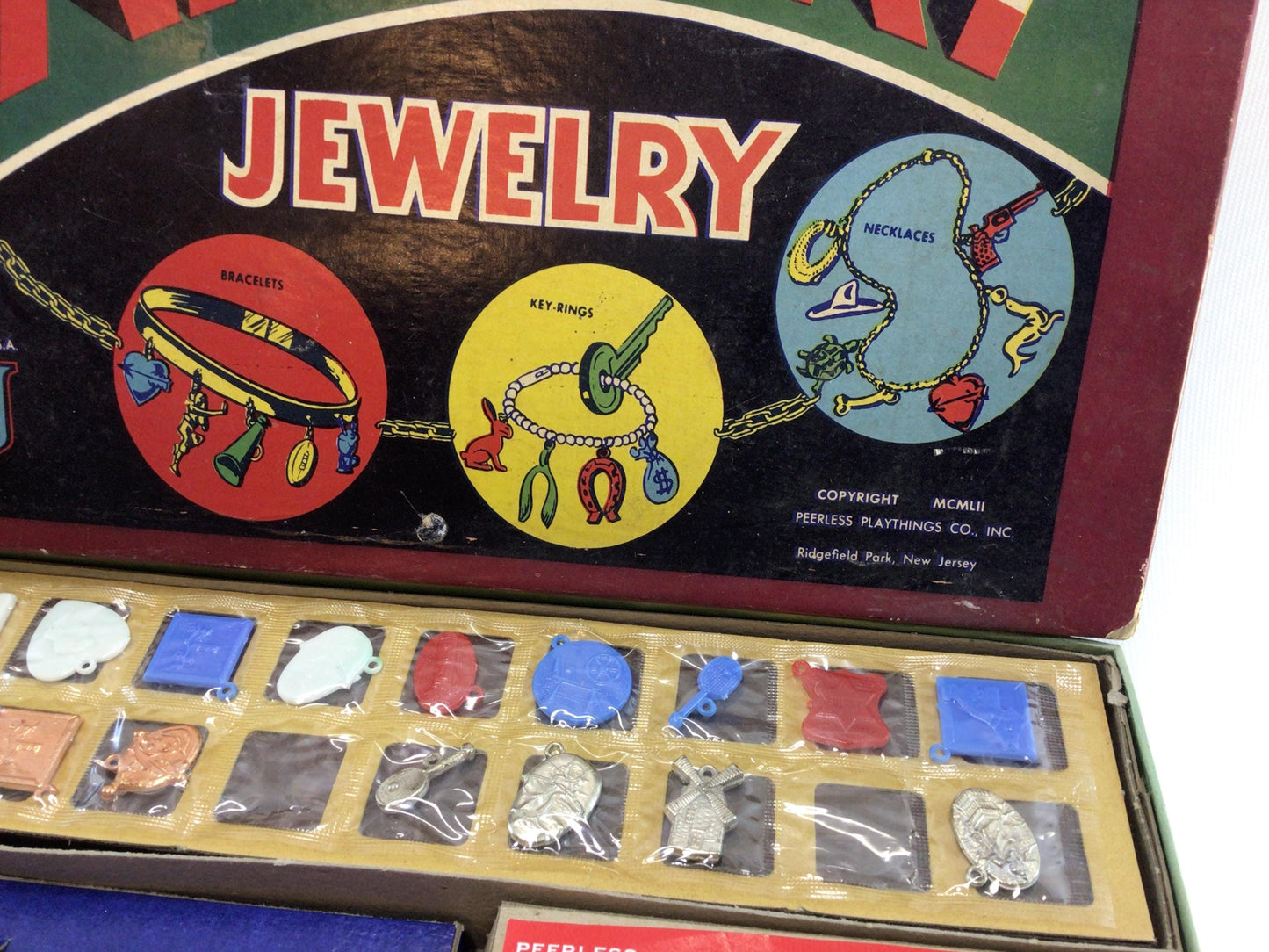 Toy Jewelry Making Kit Vintage 1952 CHAMART Peerless Playthings New Jersey