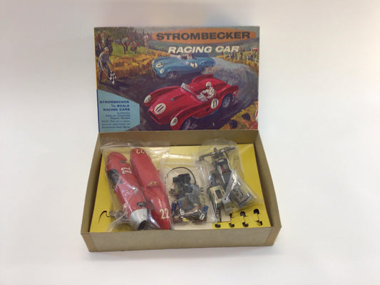 Strombecker HO Scale Race Car Vintage Slot Car Kit Parts Pieces Lot - 2 Incomplete Maseratis