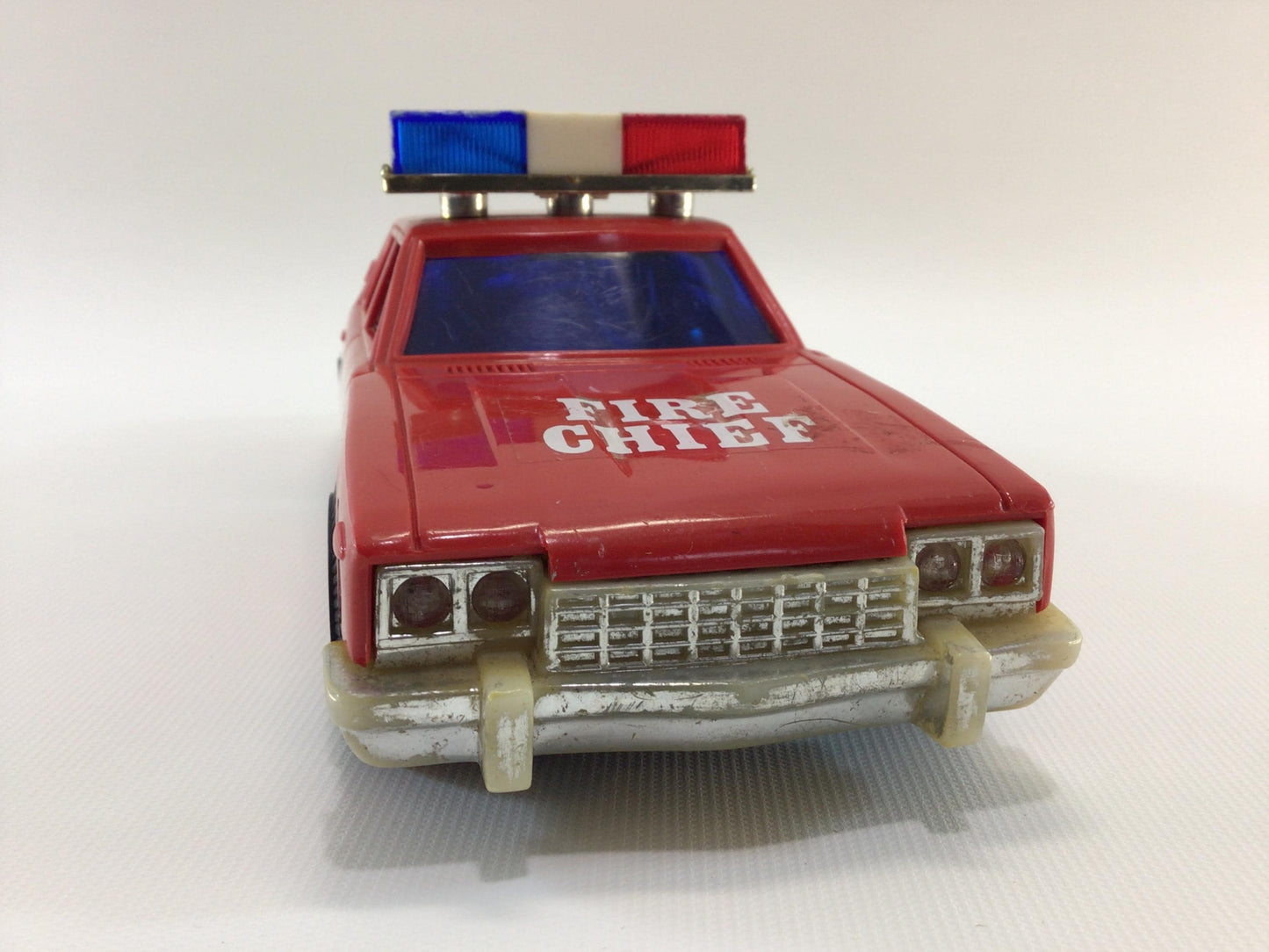 ARCO Fire Chief Car Vintage Hard Plastic Friction Toy Made in Hong Kong