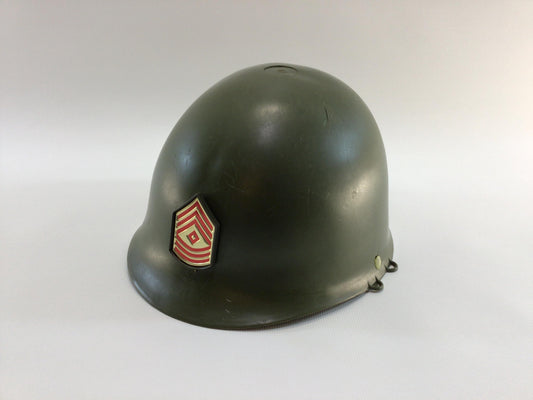 US Army Sergeants Helmet Vintage Hard Plastic Military Outfit Toy Accessory