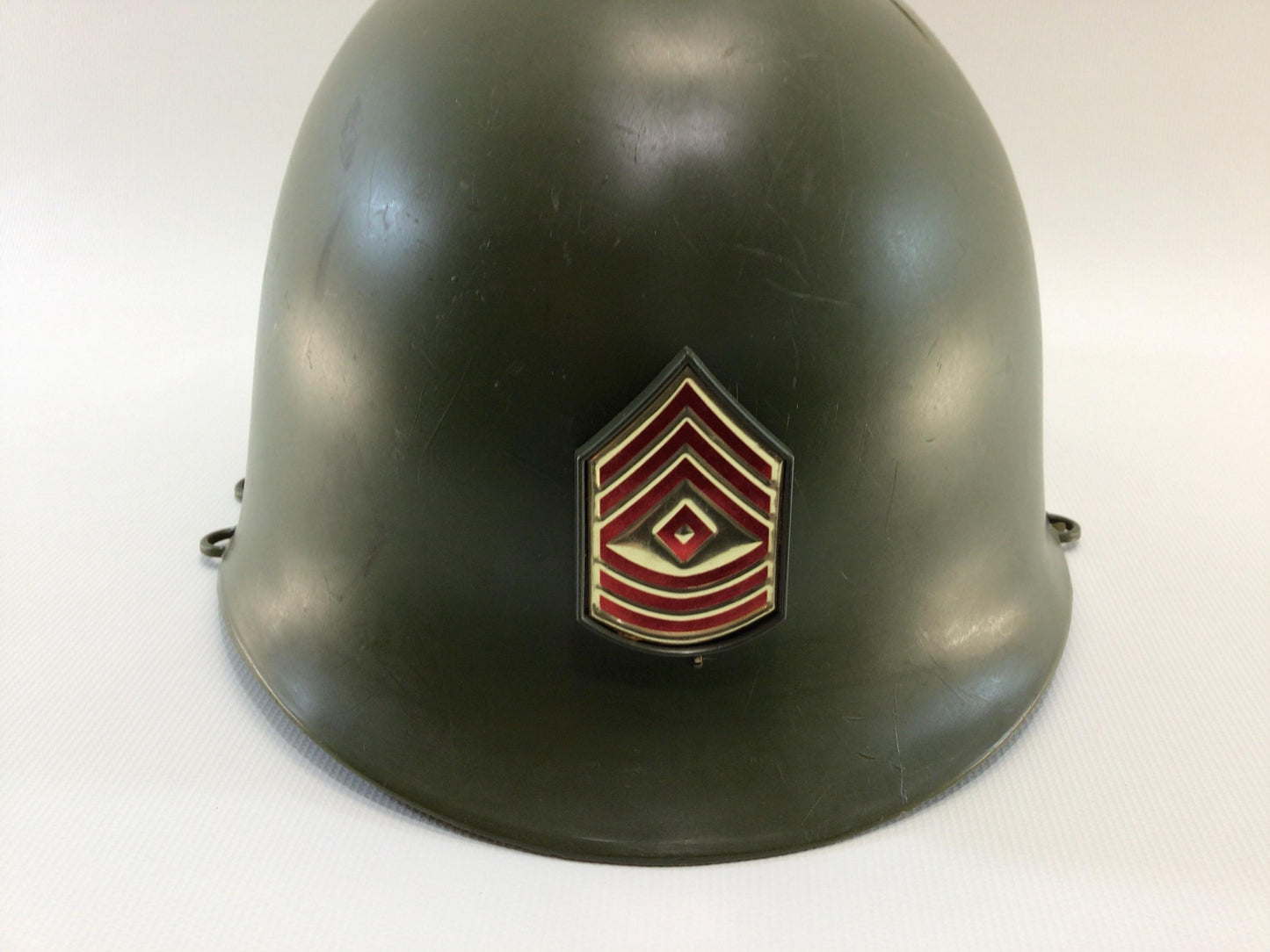 US Army Sergeants Helmet Vintage Hard Plastic Military Outfit Toy Accessory