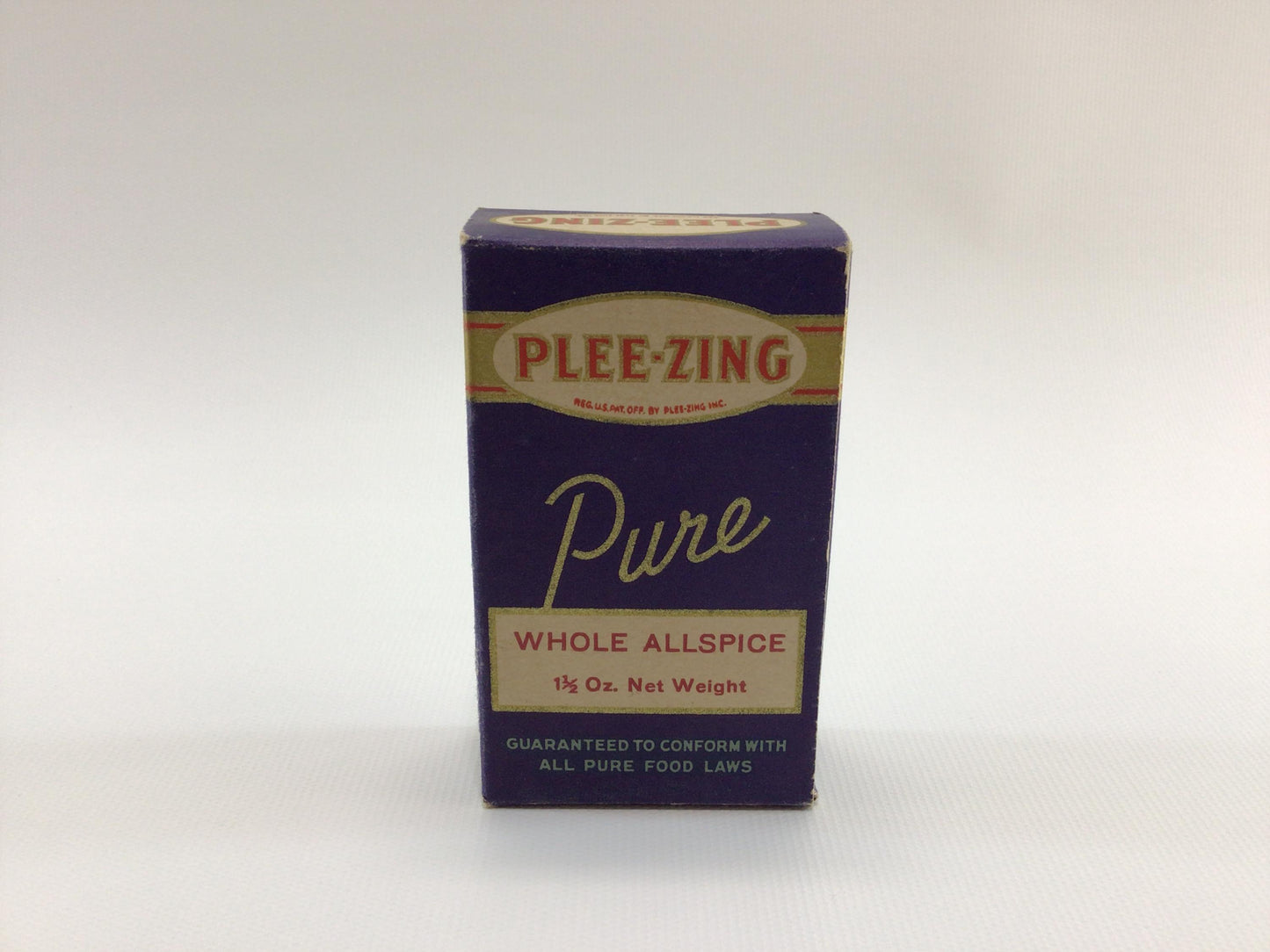 PLEE-ZING Pure Whole Allspice Spice Box Vintage General Store Country Kitchen Ephemera