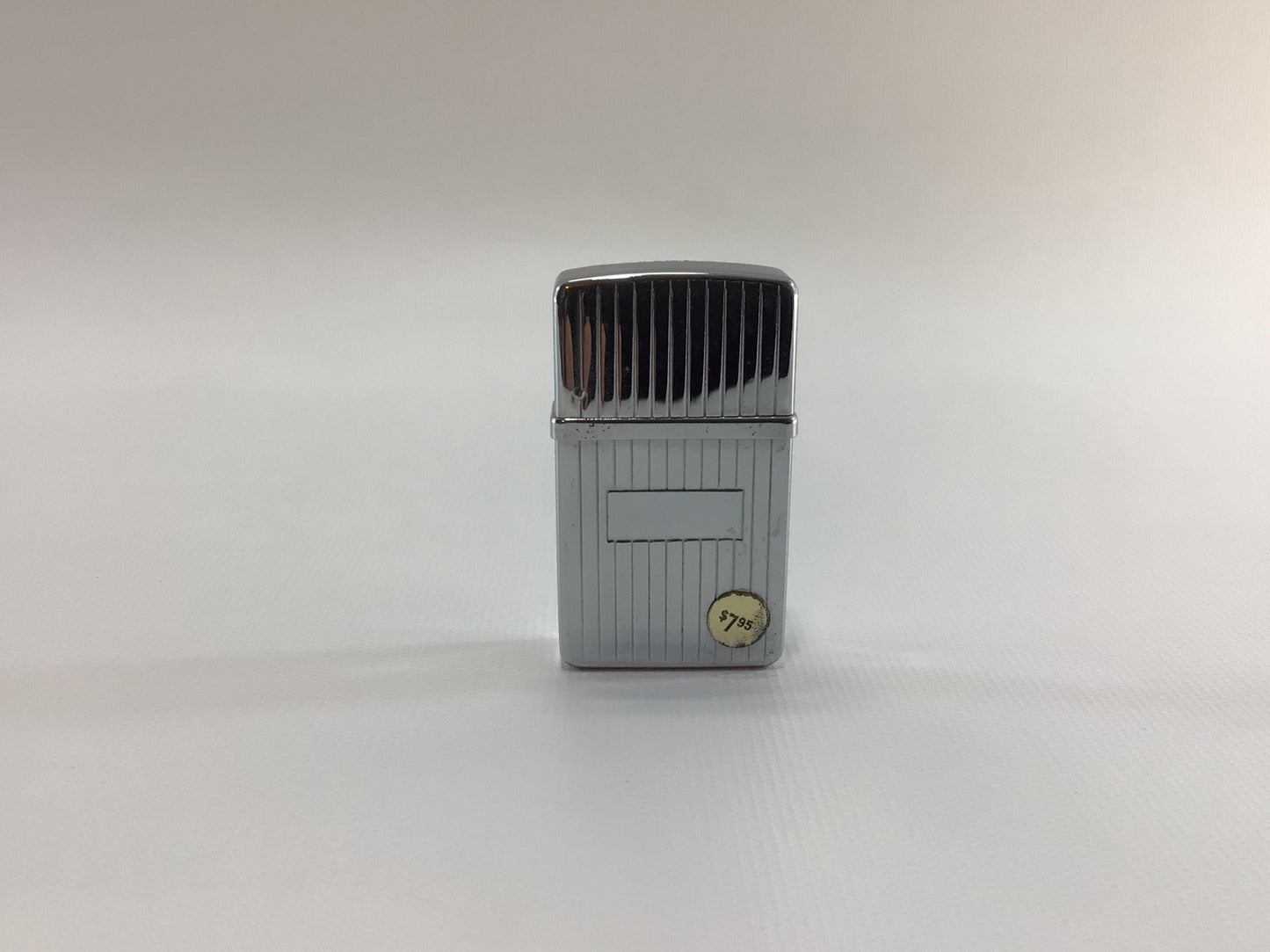 Nimrod Pipe Lighter Polished Chrome Pinstripe Case Vintage Quality Made in USA