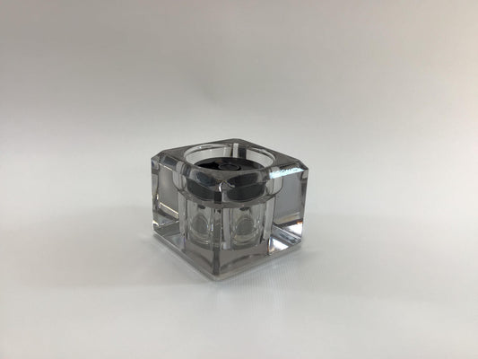 Vintage Lead Crystal Dip Pen Inkwell with Bakelite Closing Cap