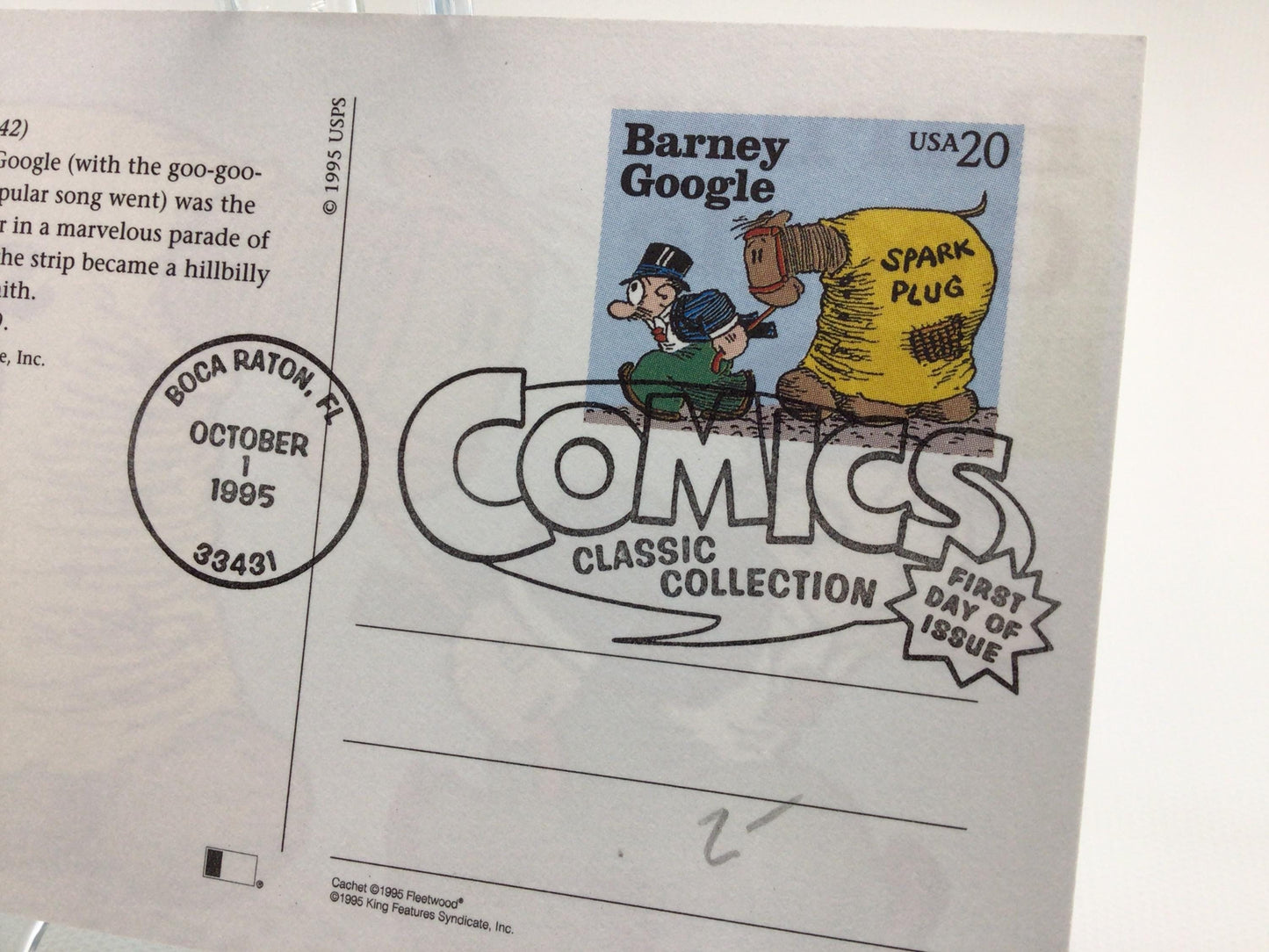 Cartoon Humor Postcard Barney Google and Spark Plug Comic Strip Characters Vintage Ephemera