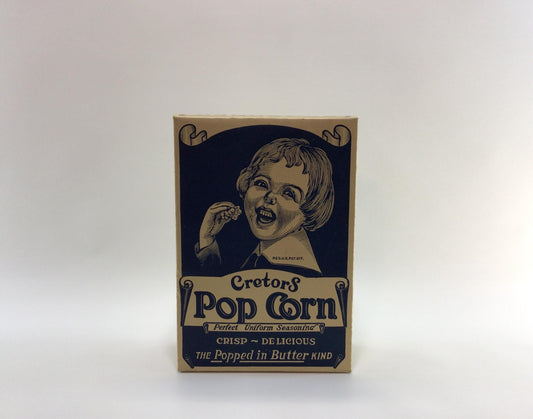 Cretors Pop Corn Box Vintage 1930s General Store Advertising Ephemera Decor