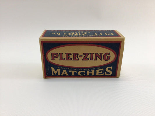 PLEE-ZING Diamond Safety Matches Box Vintage General Store Country Kitchen Advertising Ephemera