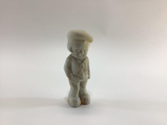 Bisque Ceramic Sailor Boy 1930s Vintage Miniature Toy Frozen Charlotte Style Doll Made in Japan