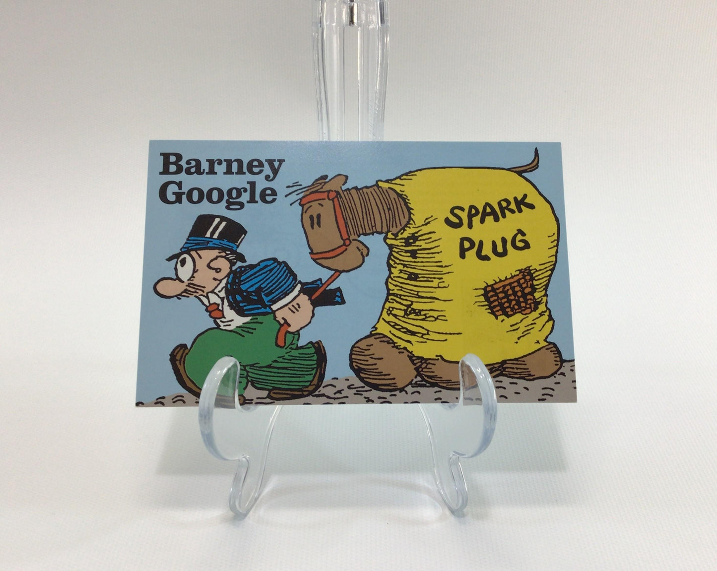 Cartoon Humor Postcard Barney Google and Spark Plug Comic Strip Characters Vintage Ephemera