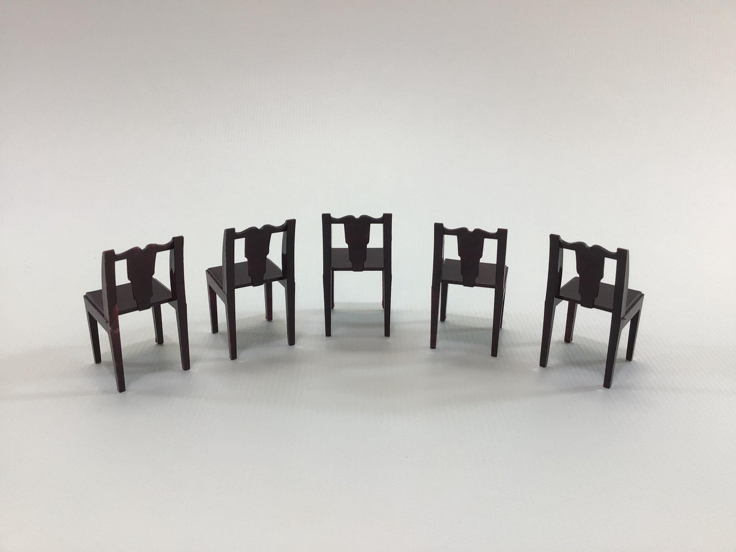 Marx Dining Room Chairs 1:24 Scale Toy Playset Replacement Parts Pieces for Tin Lithograph Era Dollhouses