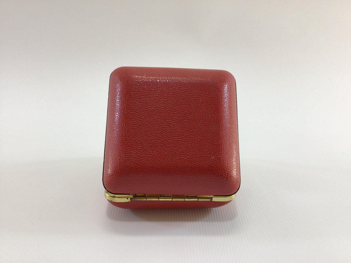 Westclox Travel Alarm Clock Japan Movement in Red Faux Leather Case Vintage Mechanical Wind