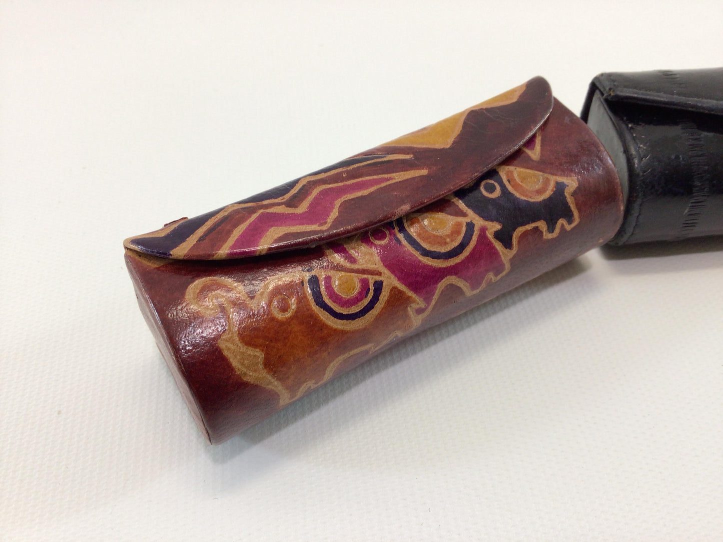 Retro 80s Mirrored Lipstick Case Holders Good Luck Elephants Palm Trees and Faux Alligator