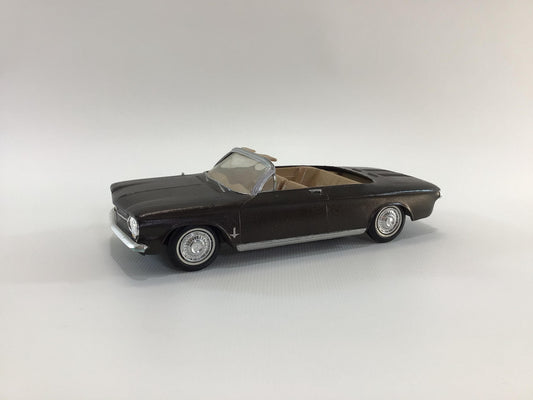 Chevrolet Corvair Convertible Dark Brown 1960s Dealer Promo Vintage Hard Plastic 1:25 Scale Toy Car
