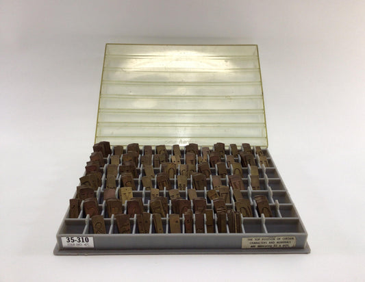 New Hermes Brass Engraving Font Set No 35-310 Double Line Block Upper and Lower Case