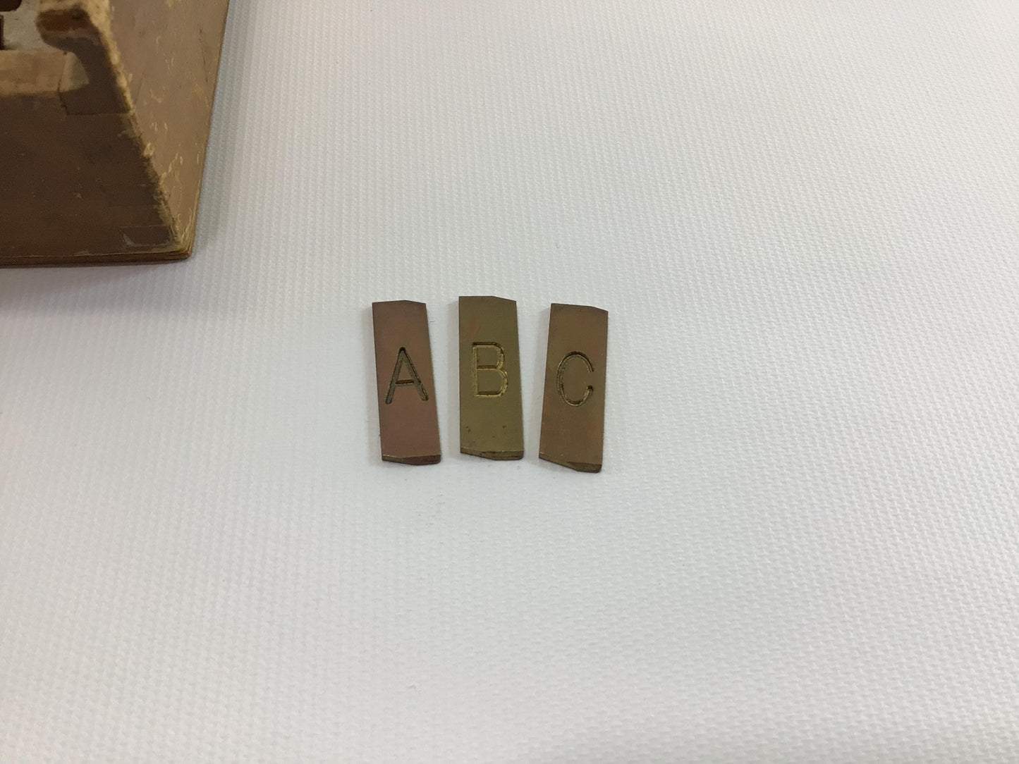 Frank D Watson Brass Font Set No 54 Single Line Block Print Uppercase Vintage Engraving Tool Accessories