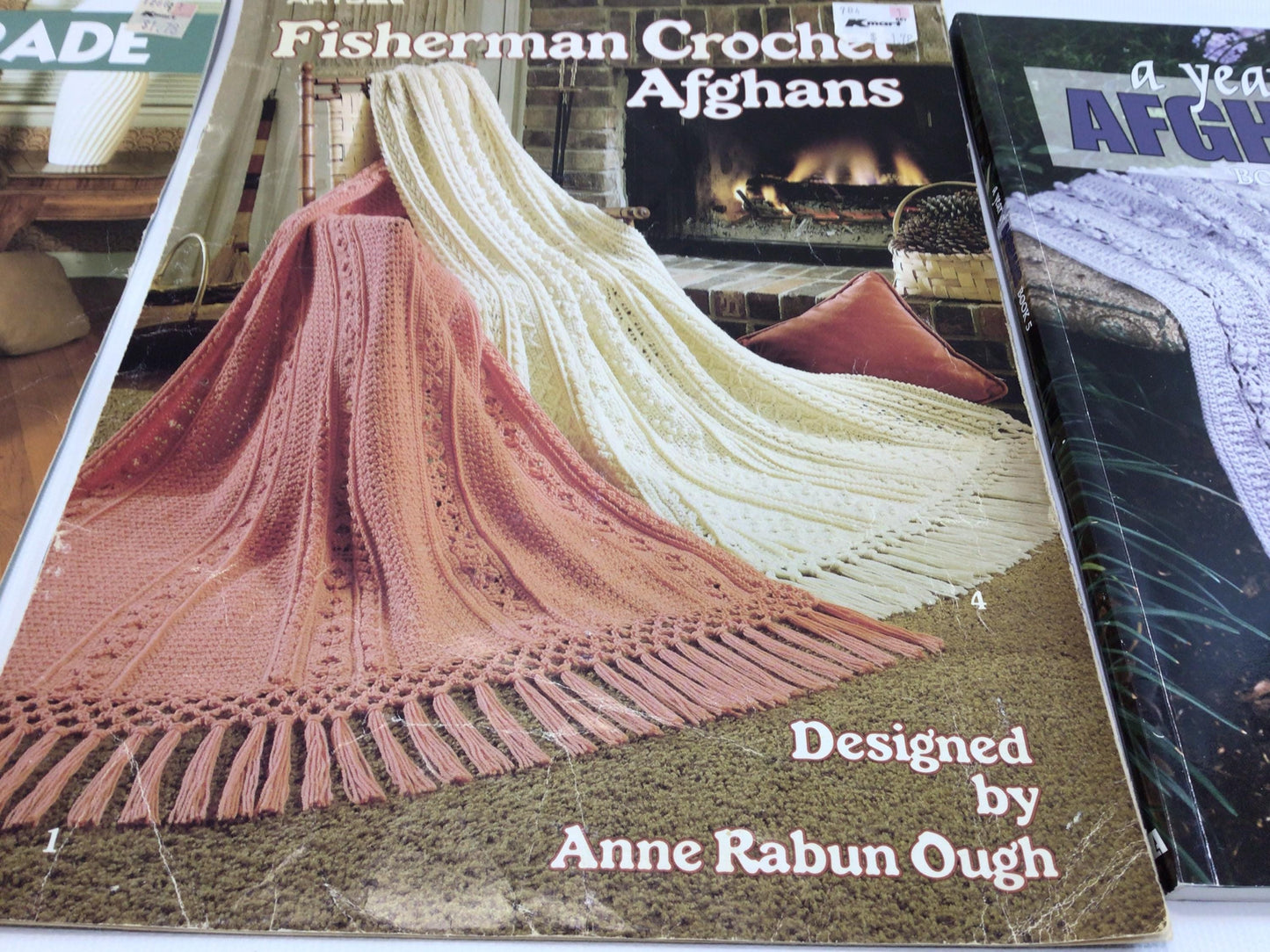 Vintage Crochet Afghan Instruction Pattern Booklets Mid Century Designs