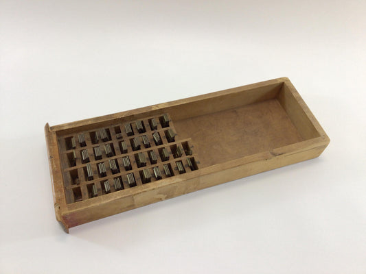 Brass Font Set Uppercase Single Line Block Letters Vintage Quality Made Engraving Tool Accessories