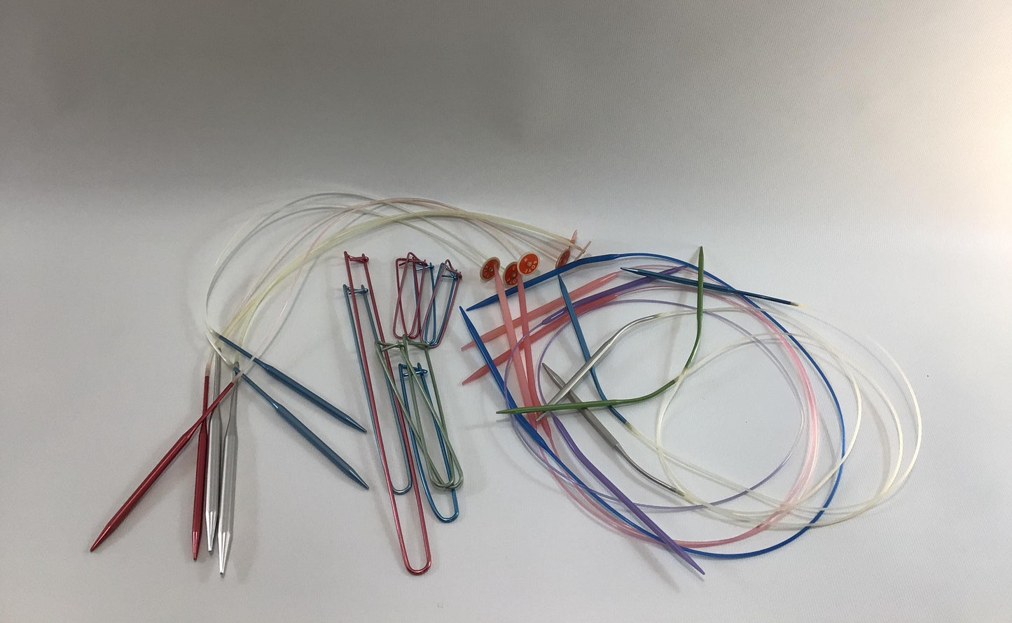 Knitting Needles and Stitch Holders Lot Boye Jumper and Assorted Circular Siizes