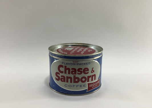 Chase & Sanborn Coffee Tin 1 lb Dome Top Can Advertising Kitchen Store Decor Display Collectible
