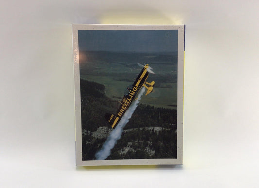 Breitling Swiss Chronometer Advertising 500 Piece Jigsaw Puzzle Air Show Prop Plane Vintage Made in USA