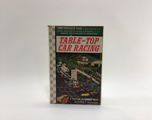 Table Top Car Racing Hardcover Book Vintage Slot Car DIY Manual Copyright 1963