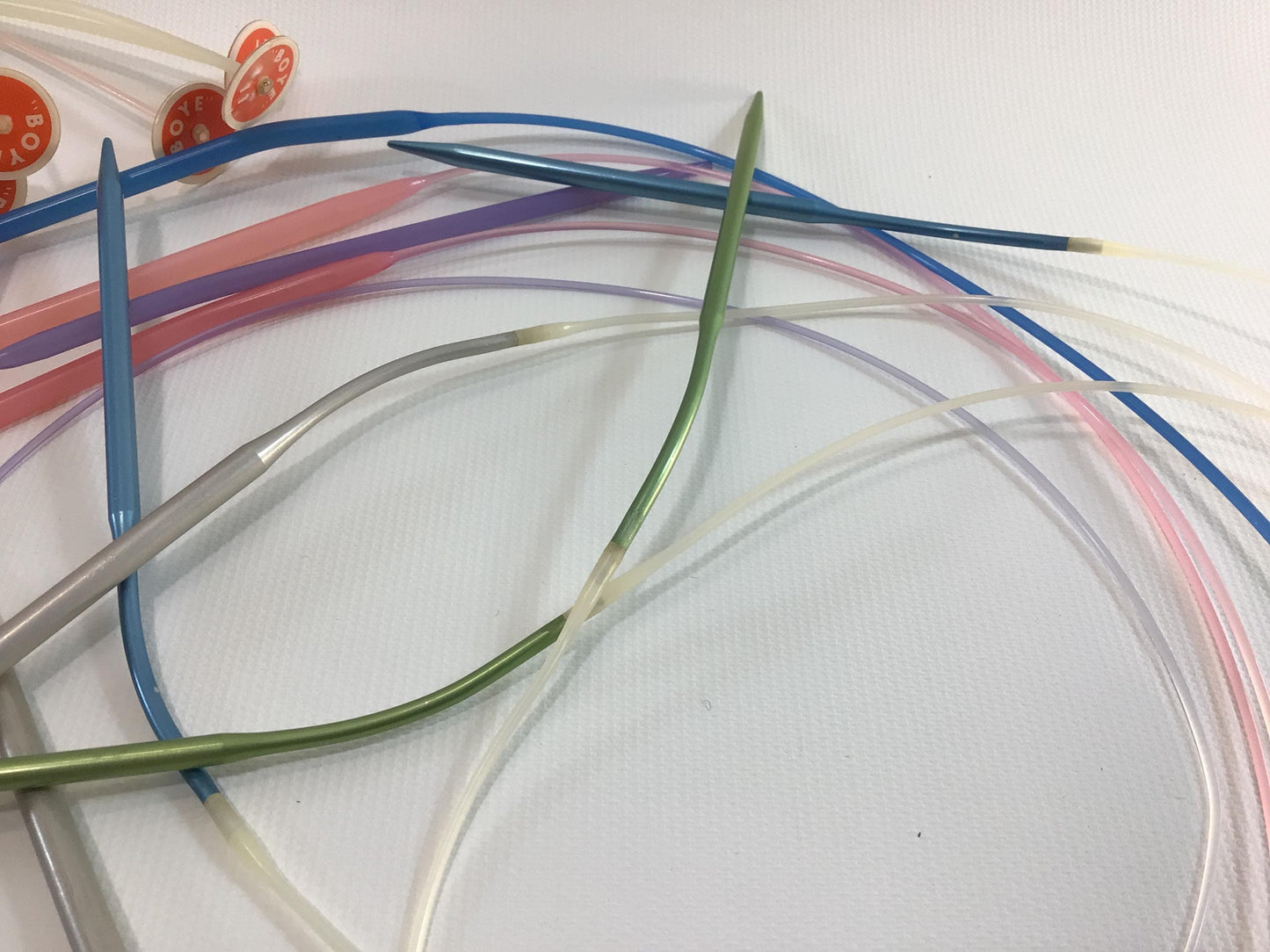 Knitting Needles and Stitch Holders Lot Boye Jumper and Assorted Circular Siizes