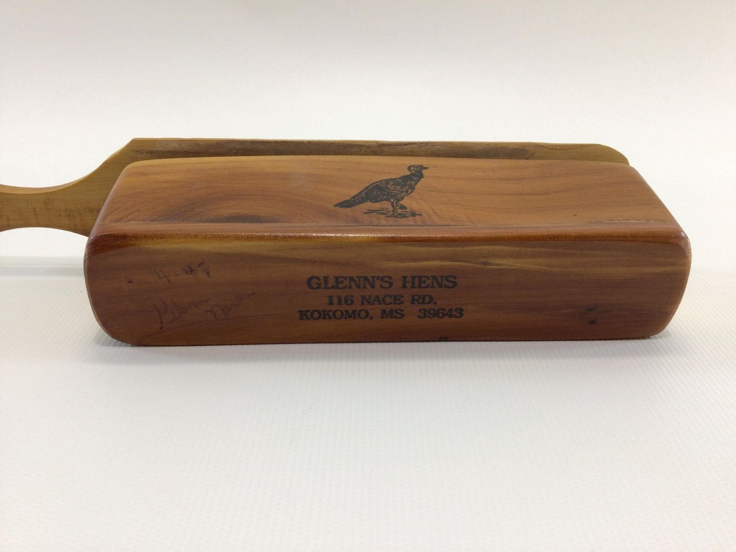 Cedar Turkey Call Glenn's Hens Glenn Nace Kokomo Mississippi Handmade Vintage Outdoor Sporting Hunting Equipment