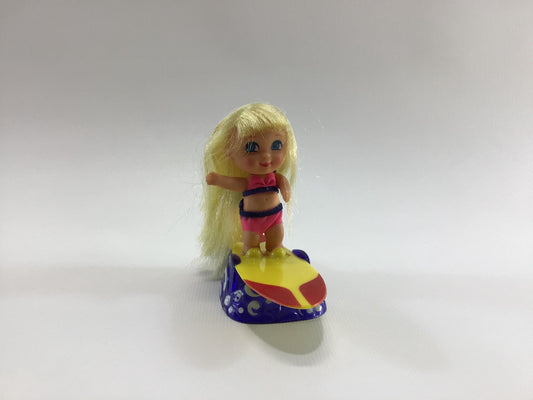Liddle Kiddles Surfy Skiddle Surfer Girl Vintage 1960s Mattel Soft Rubber Miniature Toy Doll