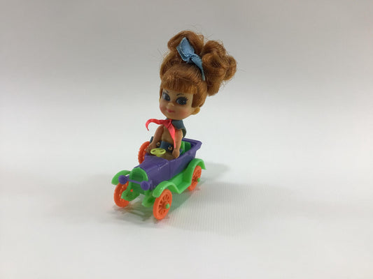 Liddle Kiddles N Kars Teresa Touring Vintage 1960s Mattel Soft Rubber Miniature Toy Doll