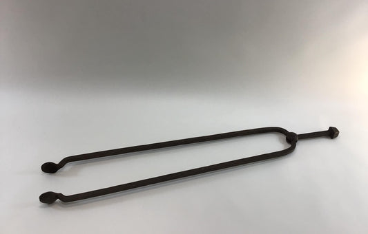 Hearth Ware 27" Hinged Fireplace Tongs Quality Made Antique Wrought Iron Rustic Primitive Hand Tool