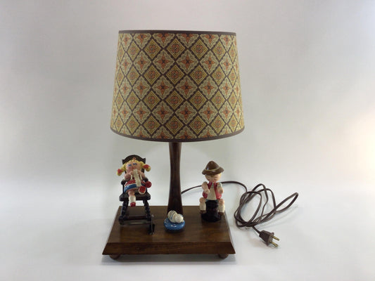 Nursery Originals Mechanical Table Lamp Night Light with Made in Japan Swisstone Music Box Vintage Children's Room Home Decor - Lullaby