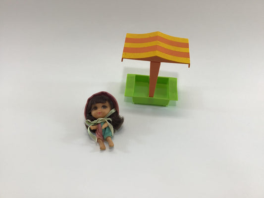 Liddle Kiddles 1966 Millie Middle Sandbox Girl Vintage Mattel Soft Rubber Miniature Toy Doll
